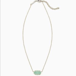 Elisa Pendant Necklace In Mint